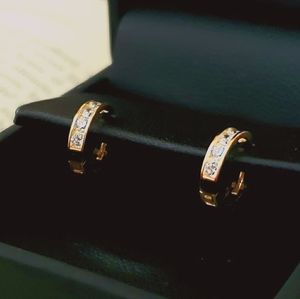 💌14KT Solid Gold Mini Diamond Eternity Hoops